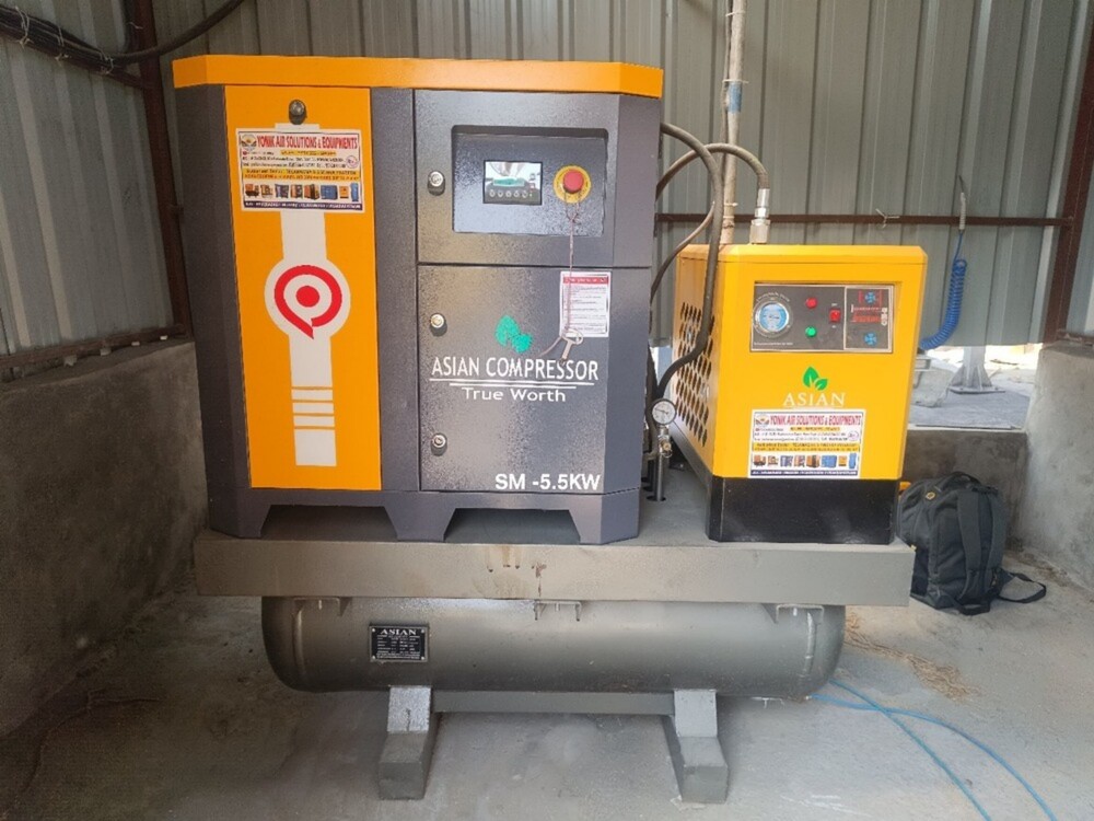 7 5hp Asian Screw Compressor