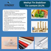 Methyl Tin Stabilizer - Methyl Tin, White Solid/powder, 19.2% Tin Content | Heat Stability, Food Grade, Low Toxicity, Color Retention