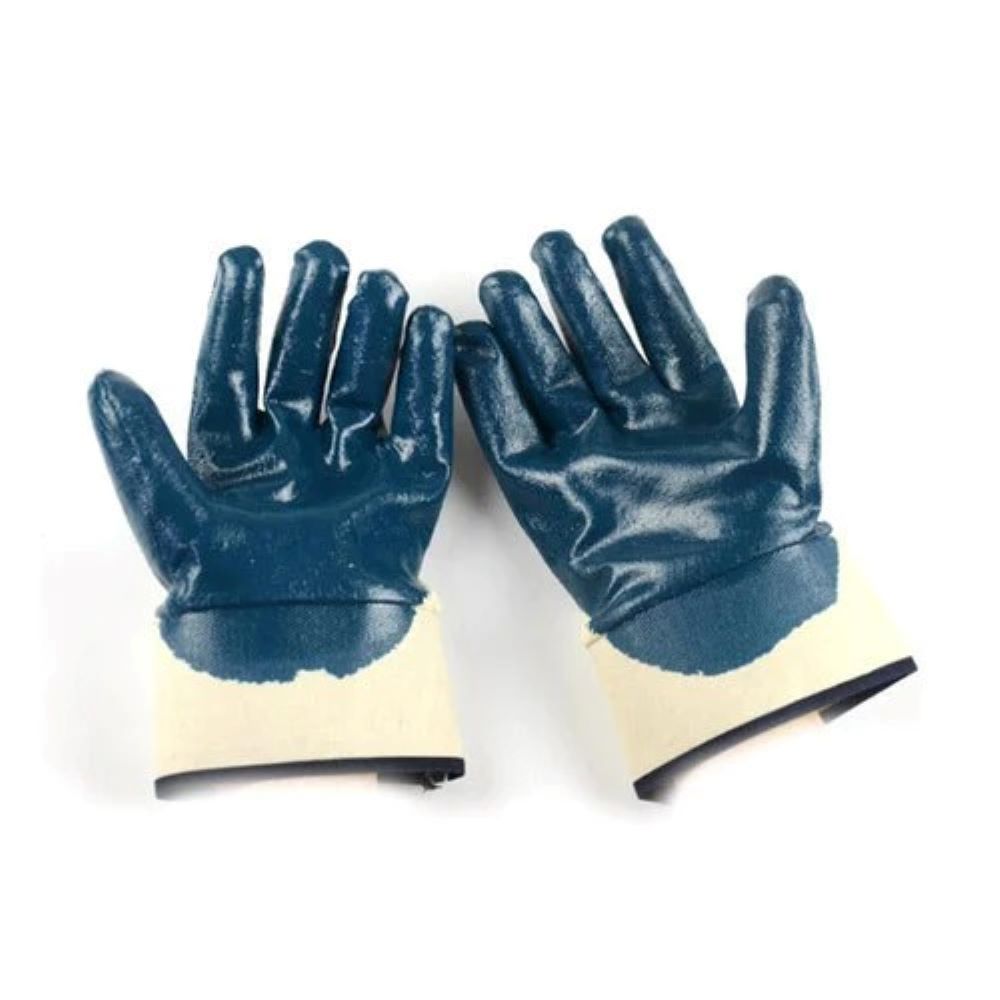 Nitrile Full Deep Hand Gloves Cuff Type - Color: Blue