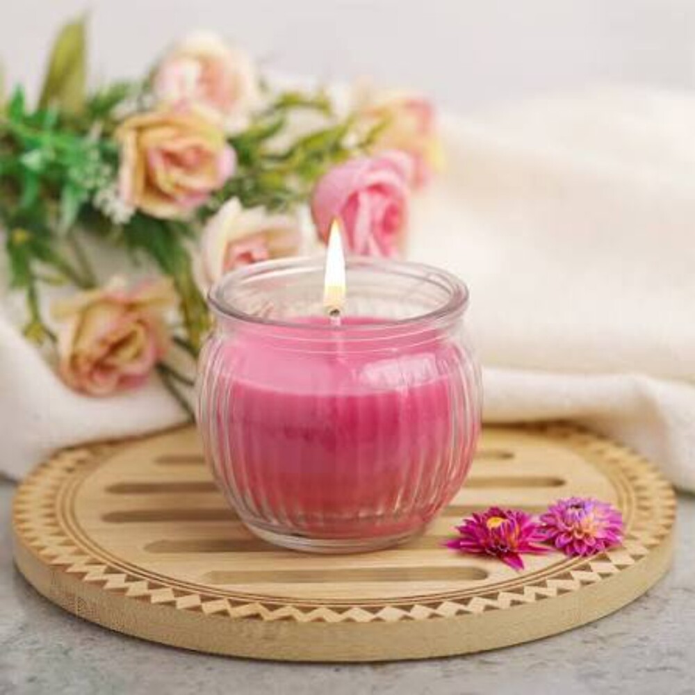 Pink Rose Candles