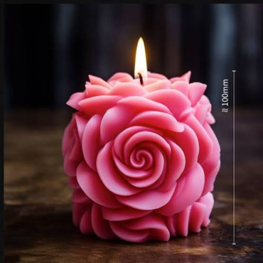 Pink Rose Candles