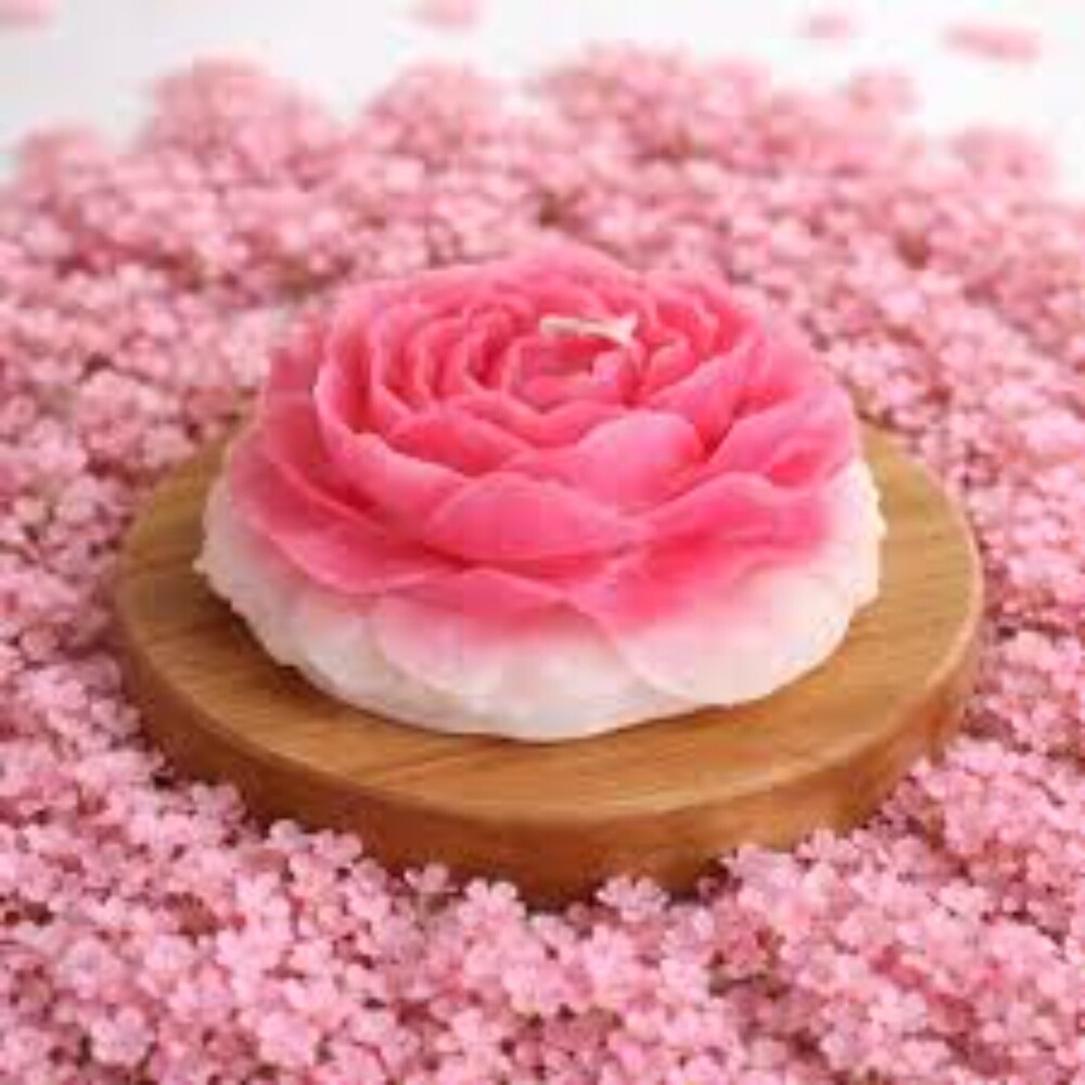 Pink Rose Candles