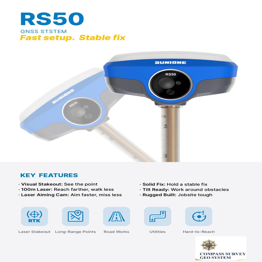 Rs50 Gnss Receiver - Accuracy: 8 To 10mm Mm