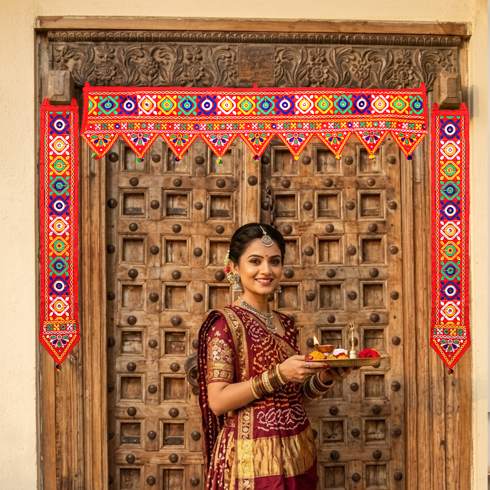 L Shape Door Toran for Mandir Decor