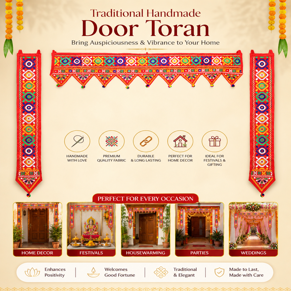 L Shape Door Toran for Mandir Decor
