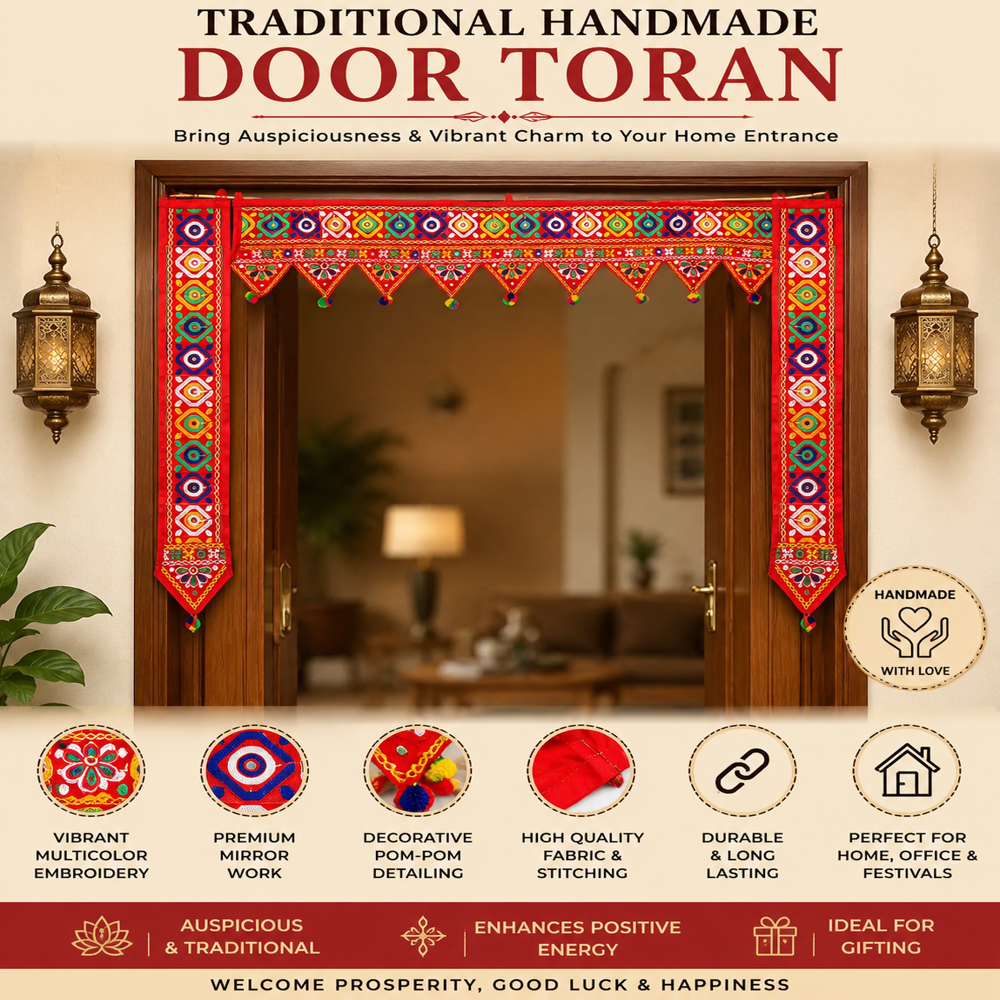 Bandhanwar For Mandir Decor - Color: Red