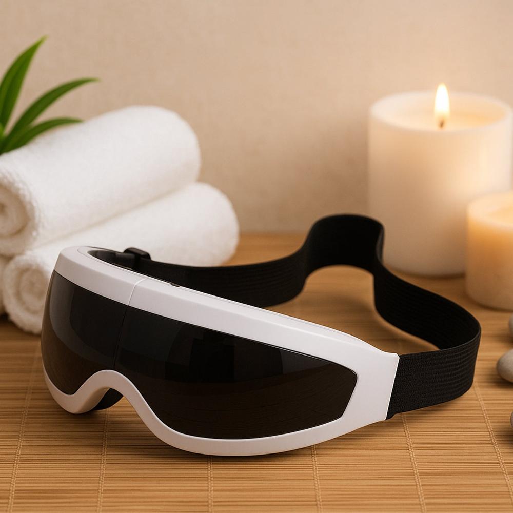 Electric Eye Massager With Adjustable Elastic Band (1 Pc) - Color: Mix