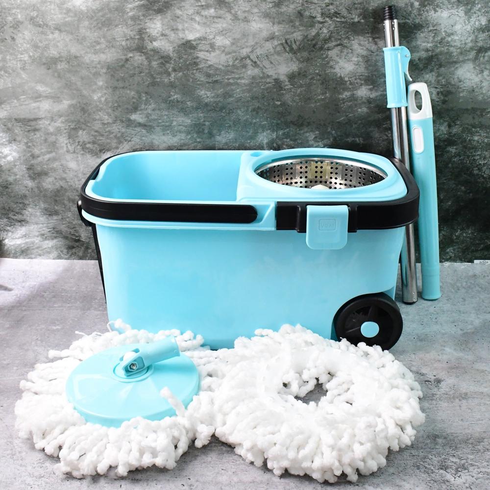 Premium 360 Spin Cleaning Mop Set - Color: Mix