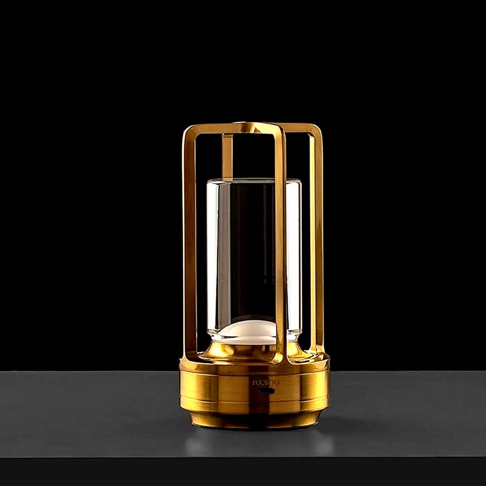 Crystal Lantern Table Lamp Rechargeable Cordless Led Light With 3 Colors 1 Pc - Color: Mix