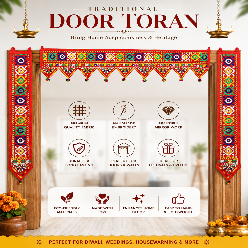 Embroidery Toran for Mandir Decor
