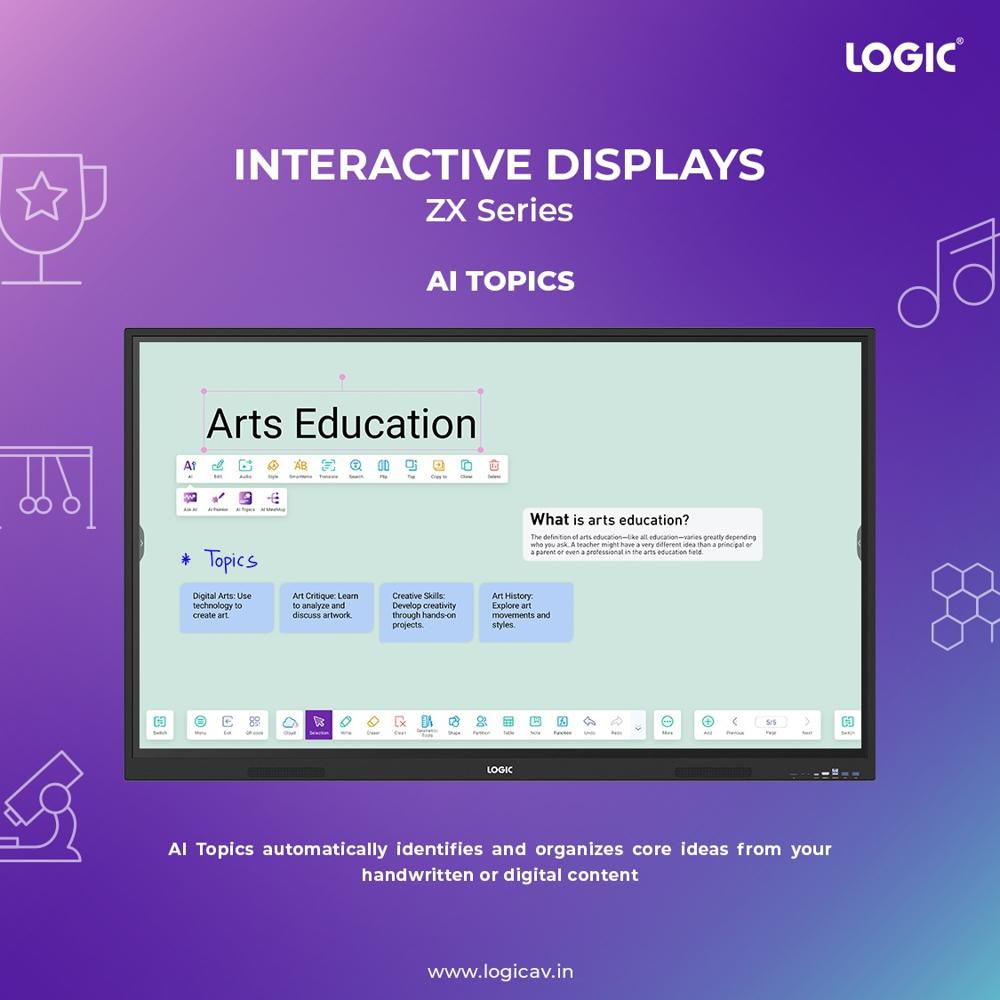 Logic Zx Series Interactive Flat Panel - Advantage: Ai Classroom Experience