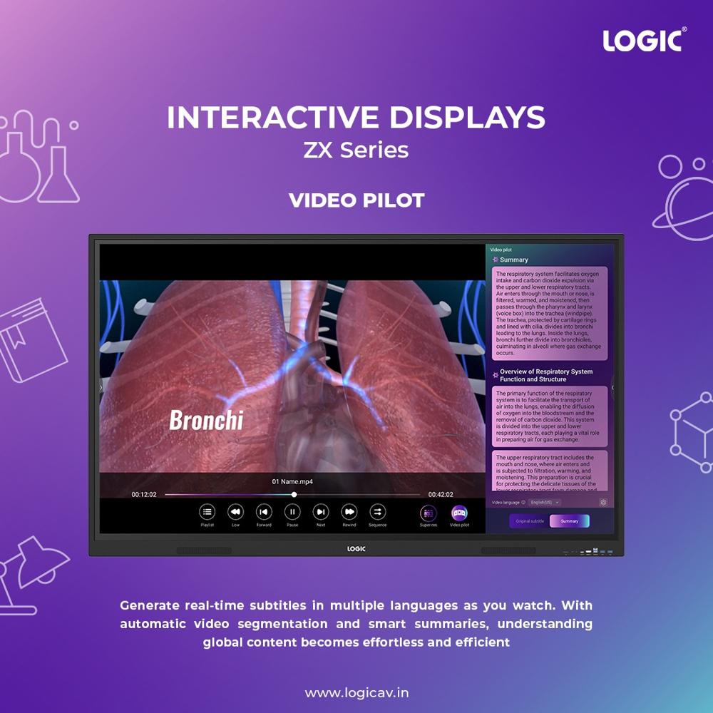 Logic Zx Series Interactive Flat Panel - Advantage: Ai Classroom Experience