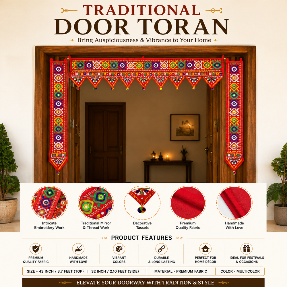 Main Door Toran For Wedding Decoration - Color: Red