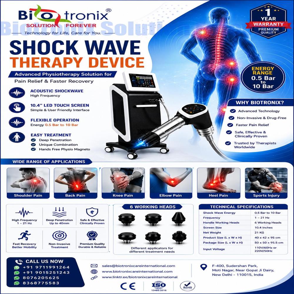 Medical Grade Phymaster ESWT Shockwave Therapy Machine