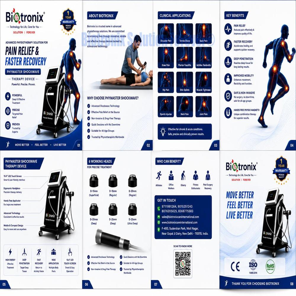Medical Grade Phymaster ESWT Shockwave Therapy Machine