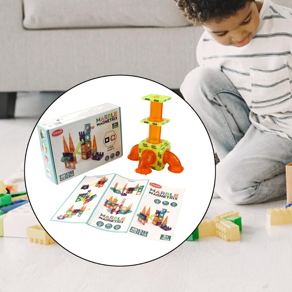 Marble Magnetrix Magnetic Marble Run Building Set - Color: Mix