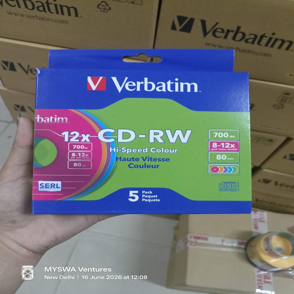 VERBATIM CD-RW 700MB 5PK Slim Case
