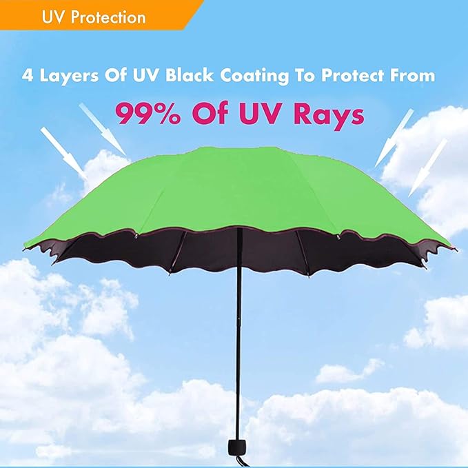 3 Fold Automatic Umbrella - Color: Multi Color