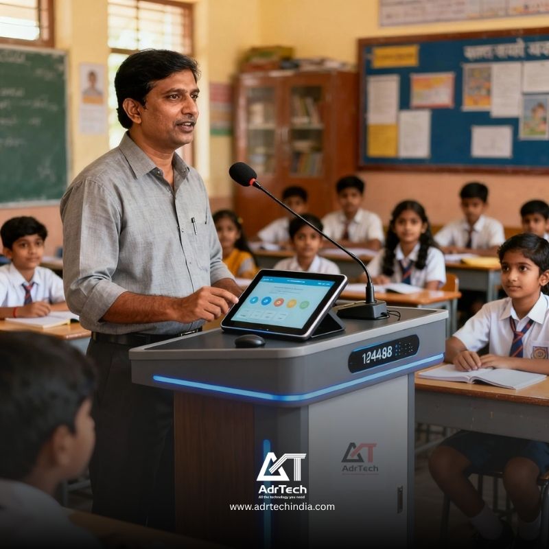 Interactive Podium For Schools - Color: Black