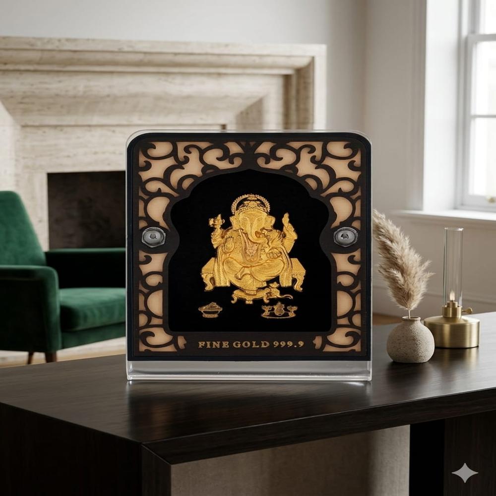 Gold Ganeshji Stand