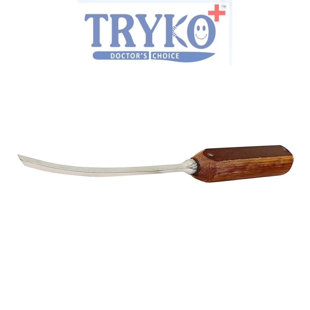 Bone Chisel Curved Fiber Handle 15 mm Brand TRYKO+