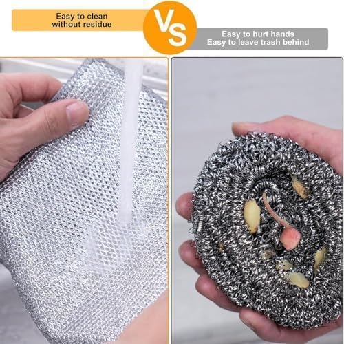 Non-Scratch Dish Wash Cloth, Steel Wire