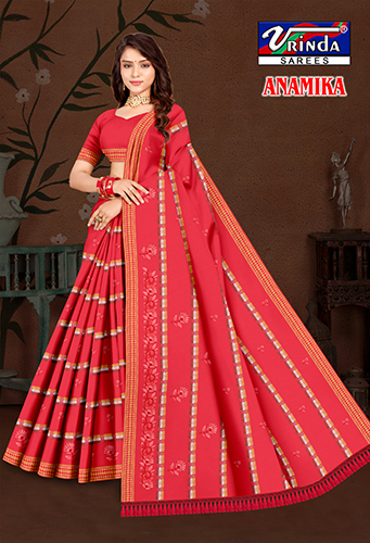Anamika Saree - Color: Sky Blue With Aqua Green Border