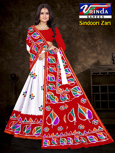 Sindoori Zari Saree