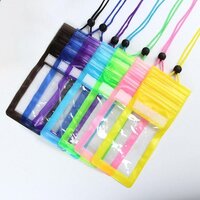 Waterproof Mobile Pouch Bag for Swimming Pool Beach, Touch Sensitive Clear Phone Dry Case Sleeve Holder with Adjustable Neck Lanyard Strap for Rain