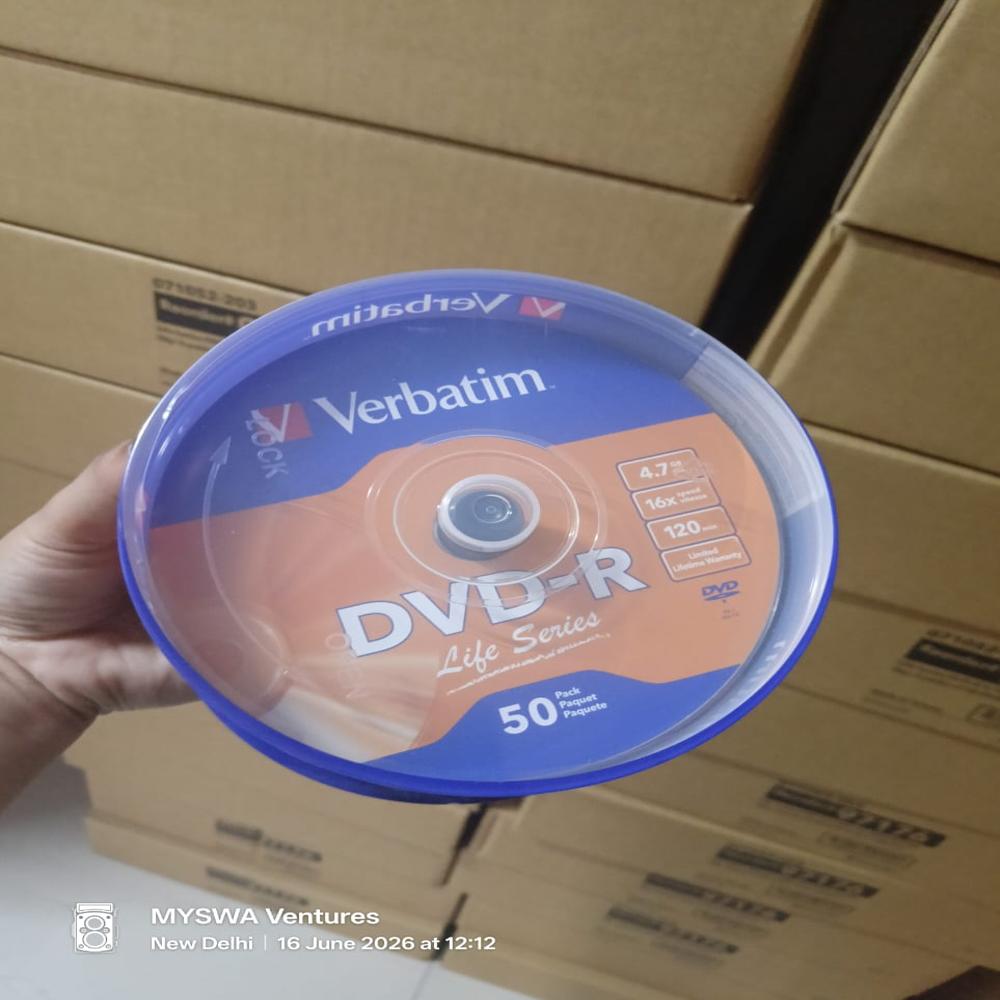 VERBATIM DVD-R 4.7GB 50PK SPINDLE 
