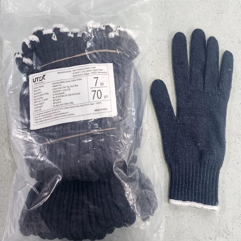 Knitted Gloves 80 Gms - Color: Blue