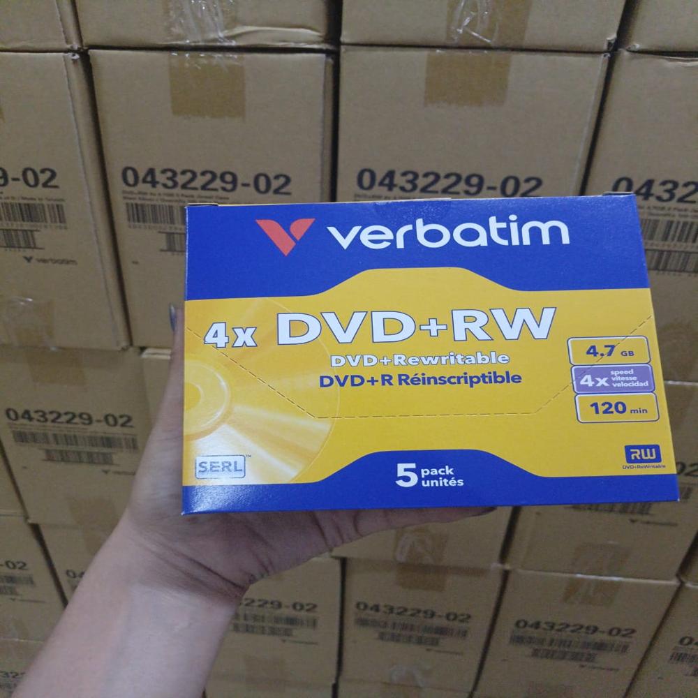 VERBATIM DVD+RW 4.7GB 5PK JEWEL CASE