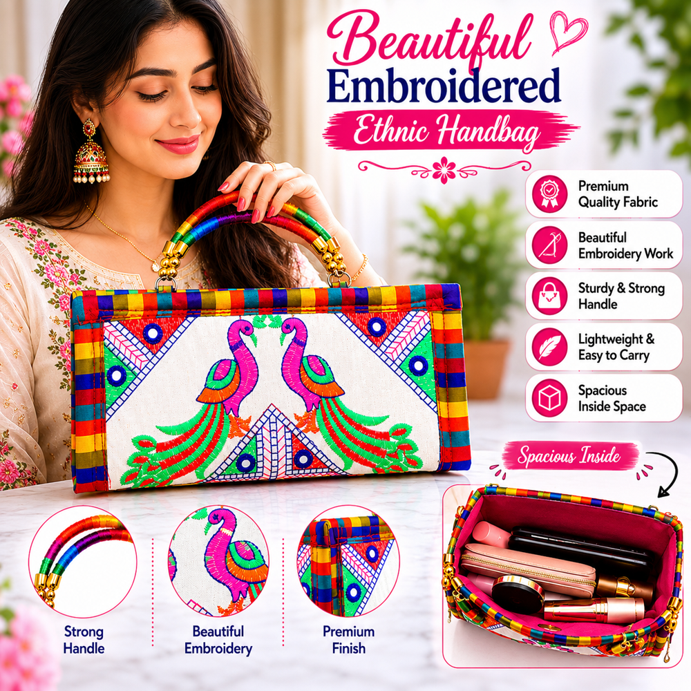 Fashionable Kutchi Embroidery Purse for Ladies