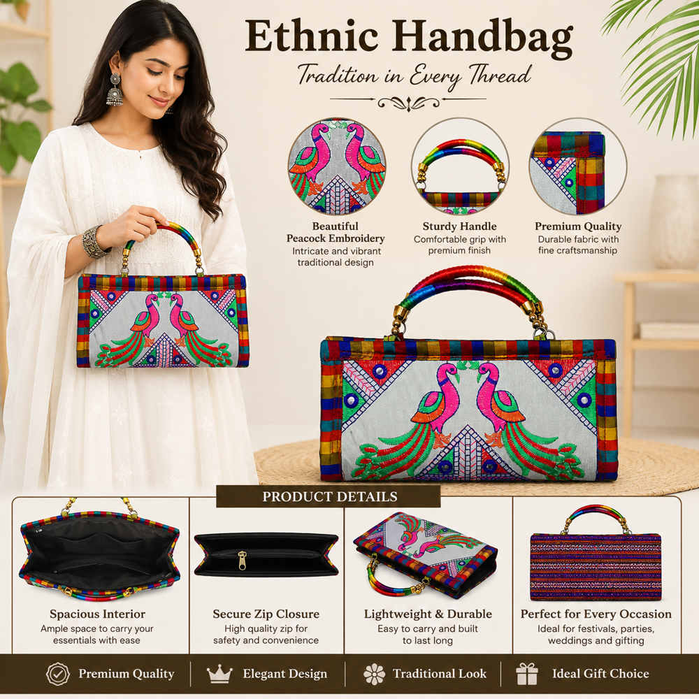 Ethnic Ladies Clutch Bag for Festival and Party
