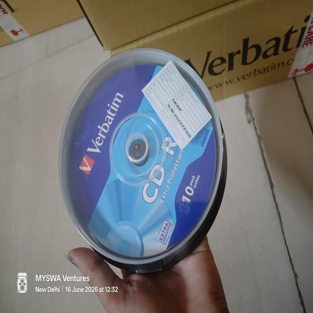 VERBATIM CD-R 700MB 10PK CAKE BOX