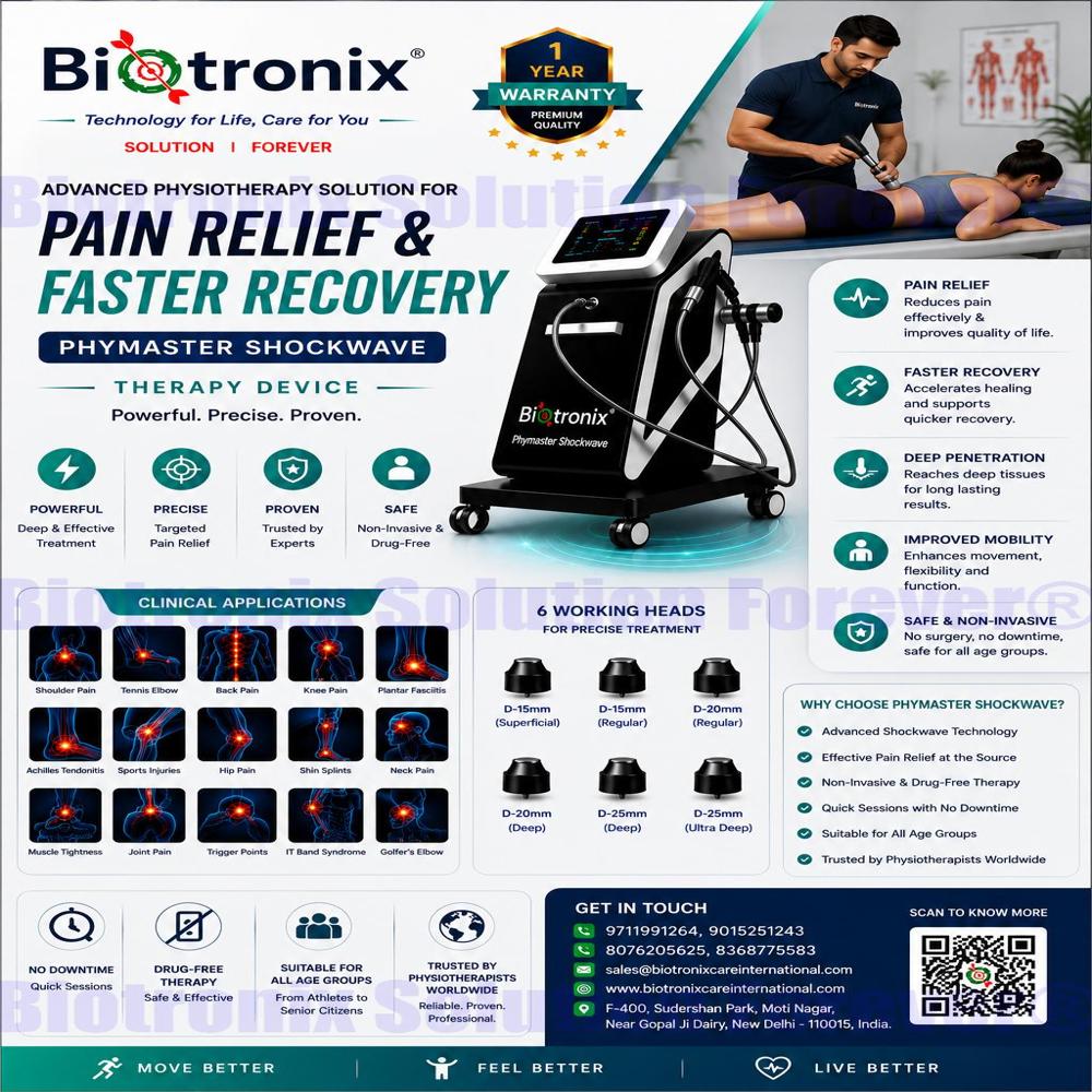 Advanced Radial ESWT Machine for Musculoskeletal Rehabilitation