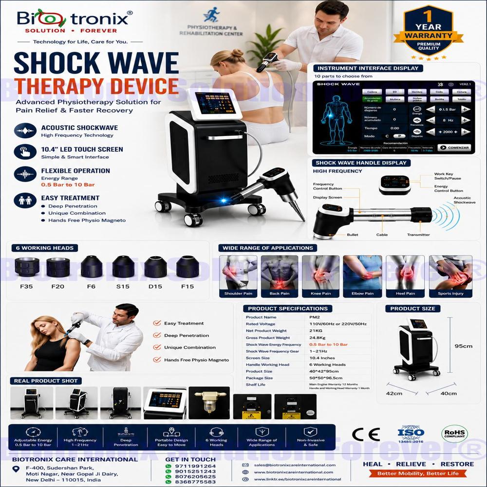 Advanced Radial ESWT Machine for Musculoskeletal Rehabilitation