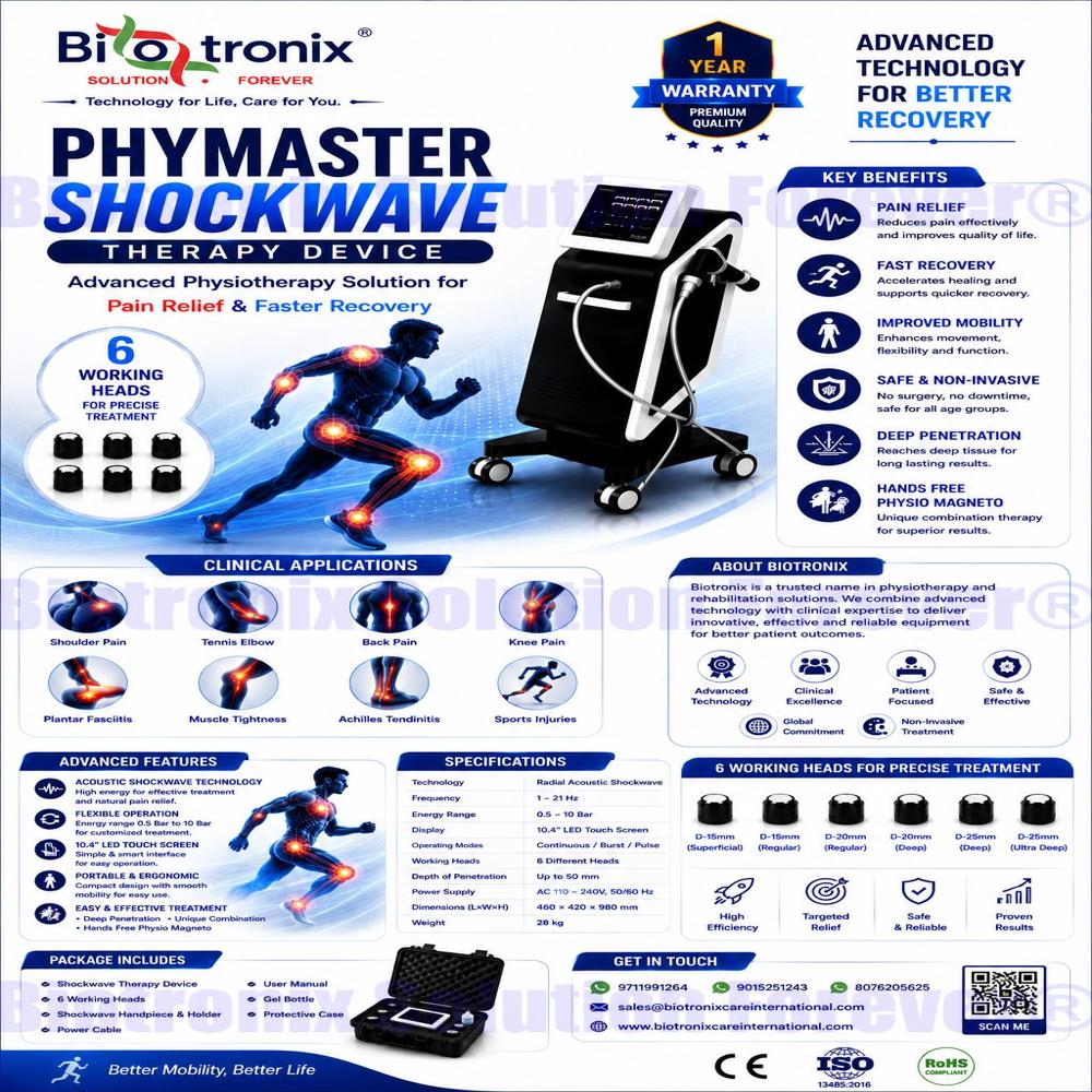 Advanced Radial ESWT Machine for Musculoskeletal Rehabilitation