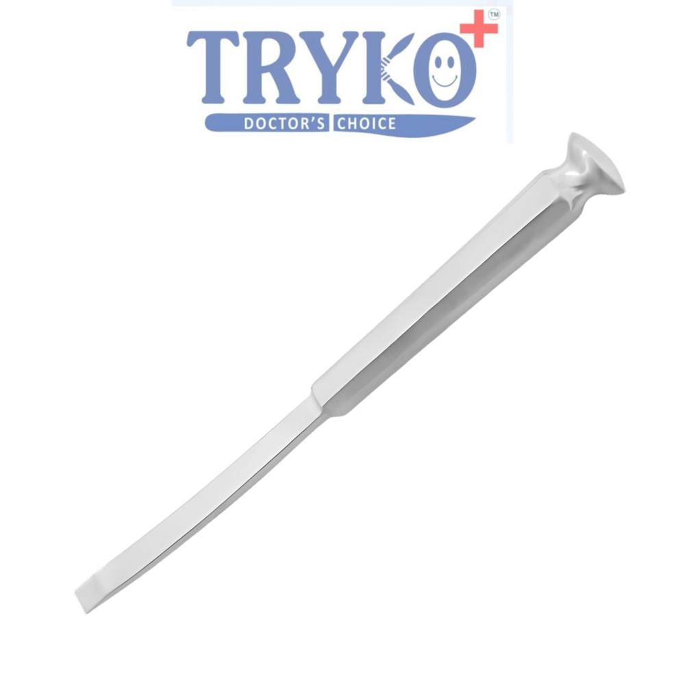 Bone Chisel Curved Stainless Steel Handle 5 mm Brand TRYKO+