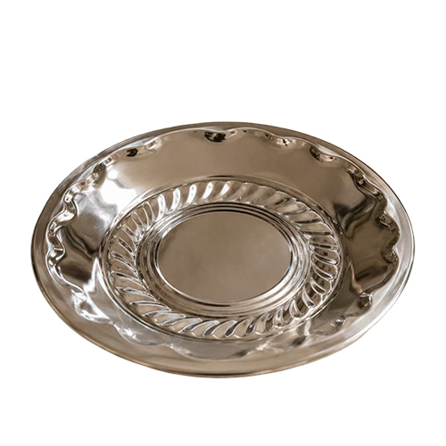 Stainless Steel Border Soup Dinner Plate - Capacity: 350 - 500 Ml (Approx.)