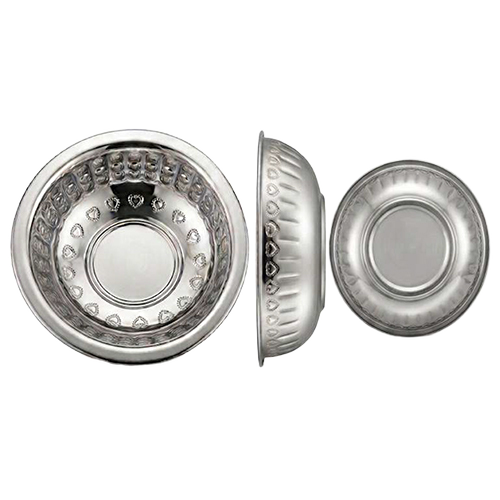Stainless Steel Designer Basin Bowl - SS 202/304, 12-18 inch, Silver | Embossed Pattern, Mirror Finish, Leak and Scratch Resistant