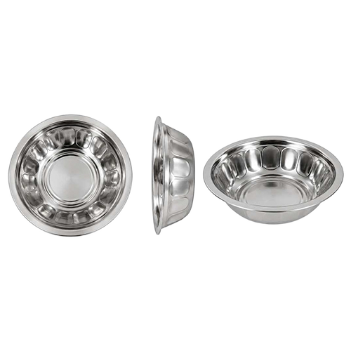 Stainless Steel Gold Coin Bowl - SS202/SS304, 4-10 Inch, Silver | Polished Mirror Finish, Rustproof, Dishwasher Safe, Stackable