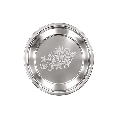 Stainless Steel Parat With Lazer Design - Capacity: Varies By Size (Approx. 1-5 Liters)