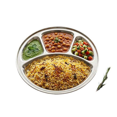 4 Compartment Round Bhojan Thali