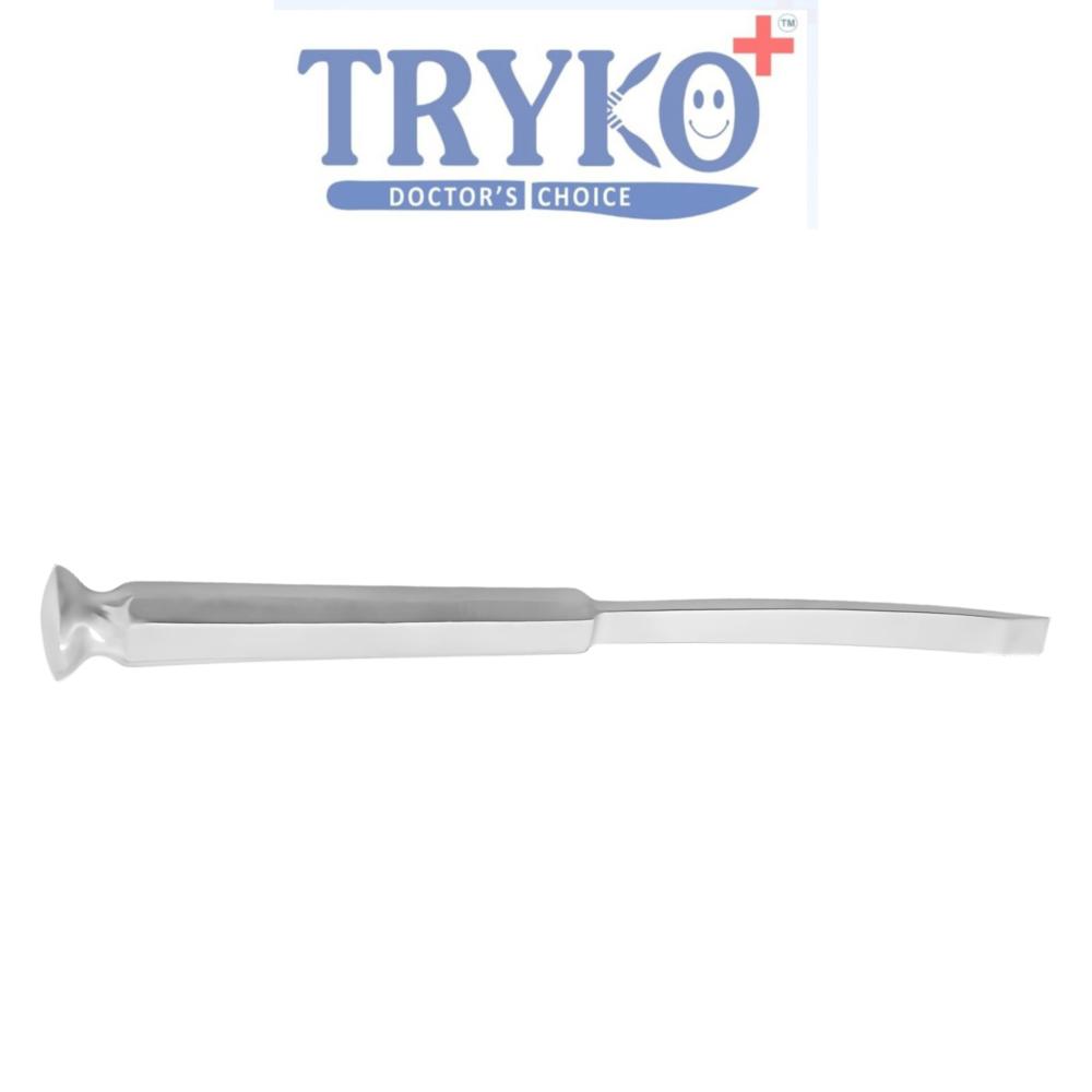 Bone Chisel Curved Stainless Steel Handle 10 mm Brand TRYKO+