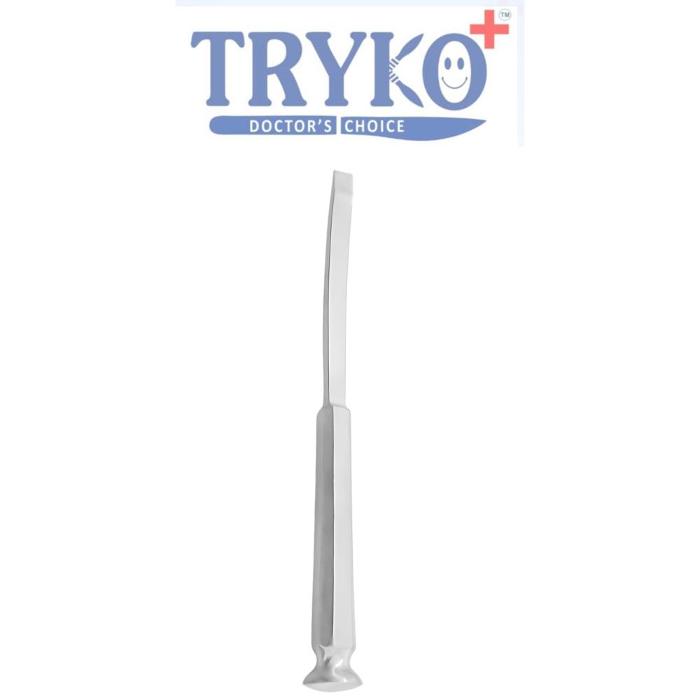 Bone Chisel Curved Stainless Steel Handle 10 mm Brand TRYKO+