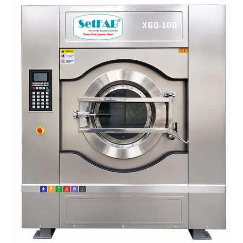 100 Kg Fully Automatic Front Loading Washer Extractor