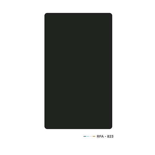 RFA823 Premium Raasa Decorative Laminates Sheets - Decorative Kraft Paper Melamine Resin, 8x4 Ft, Matte Black, 80 MPa Bending Strength, Scratch and Heat Resistant