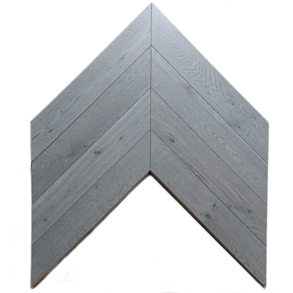 Grey Chevron Engineering Wood - Grade: Industrial