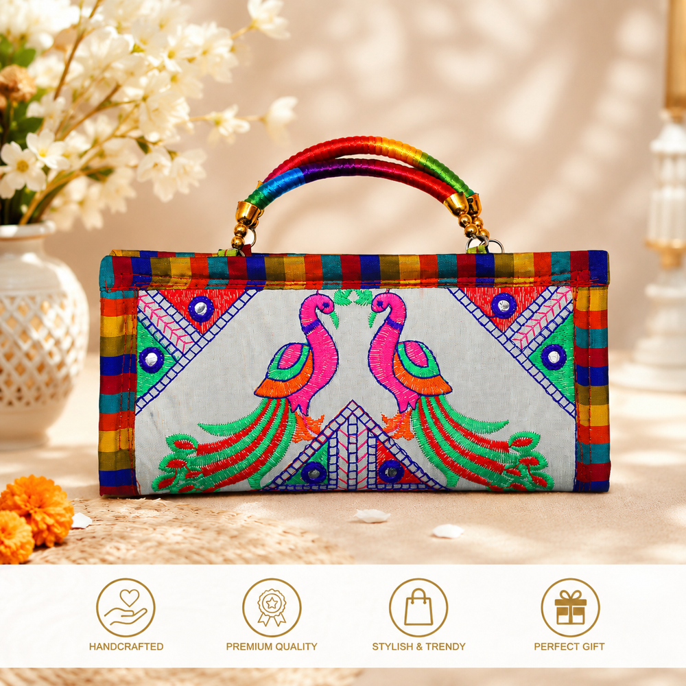 Peacock Design Traditional Wallet for Women